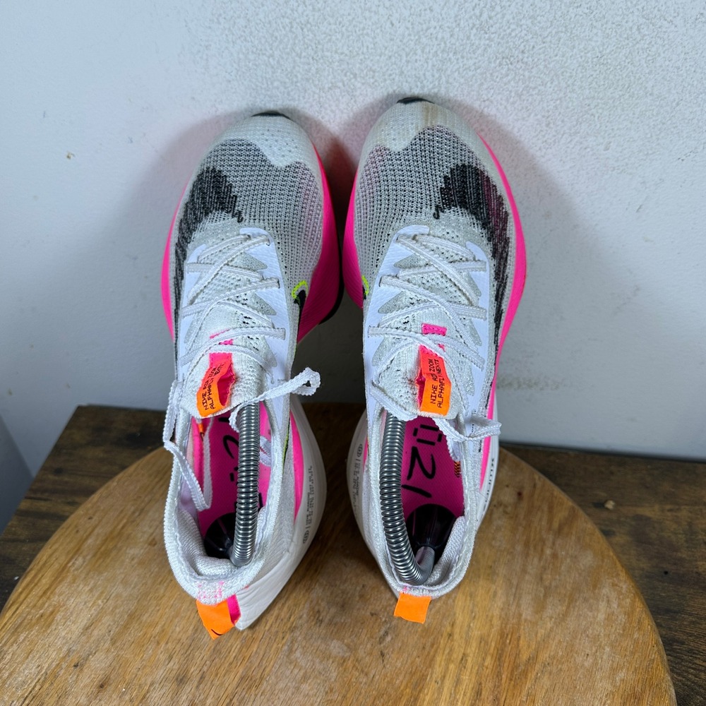 Nike Air Zoom Alphafly Next% Flyknit White Pink Orange DJ5456-100 Womens 8.5 - Picture 6 of 8